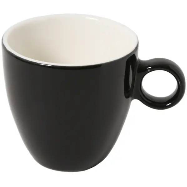 Koffiekopjes | APPLE | Porselein | Zwart | 19cl | 12 Stuks | Ø75x71(h)mm