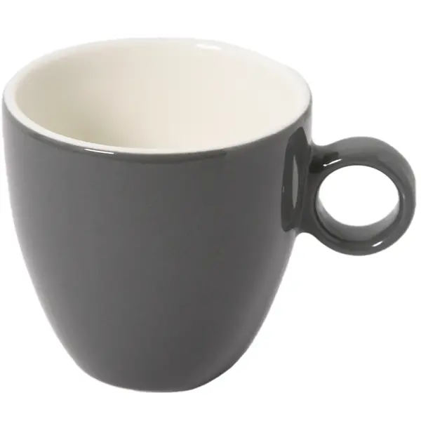Koffiekopjes | APPLE | Porselein | Donkergrijs | 19cl | 12 Stuks | Ø75x71(h)mm
