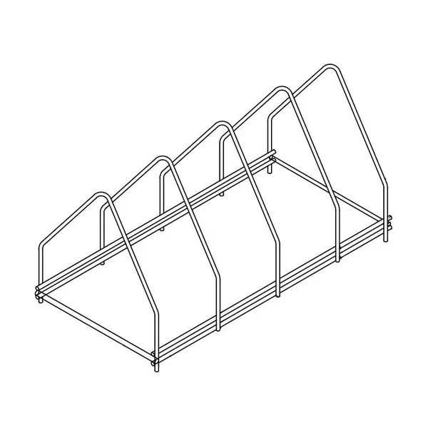 Dienbladenmand | CombiSteel Pannen-/Pottenwasser (PL 5565 PRSE) | RVS | 4 Vakken | 500x260x240(h)mm