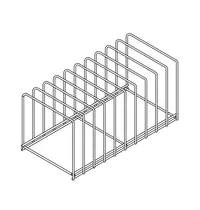 CombiSteel Dienbladenmand | CombiSteel Pannen-/Pottenwasser (PL 5565 PRSE) | RVS | 10 Vakken | 526x260x250(h)mm