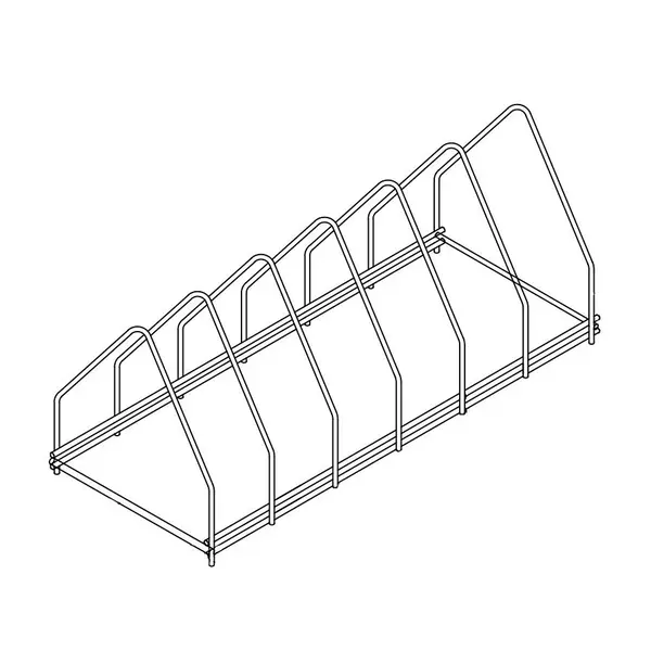 Dienbladenmand | CombiSteel Pannen-/Pottenwassers (PL 6565 PRSE/PL 12580 PRSE) | RVS | 6 Vakken | 630x260x240(h)mm