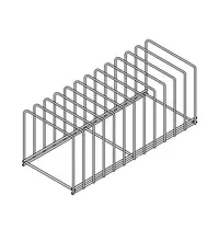 CombiSteel Dienbladenmand | CombiSteel Pannen-/Pottenwassers (PL 6565 PRSE/PL 12580 PRSE) | RVS | 12 Vakken | 630x260x250(h)mm