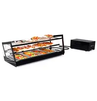 SAYL Tapasvitrine | KUBE | Zwart | 4x 1/3 GN | +2°C/+6°C | Statisch | 2 Niveaus | Losse Koelunit (Inbouw) | 850x385x360(h)mm