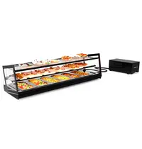 SAYL Tapasvitrine | KUBE | Zwart | 6x 1/3 GN | +2°C/+6°C | Statisch | 2 Niveaus | Losse Koelunit (Inbouw) | 1175x385x360(h)mm 