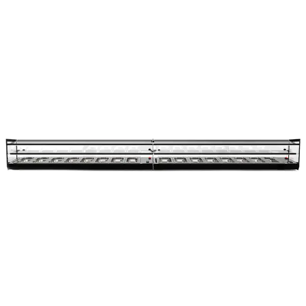 Tapasvitrine | KUBE | Zwart | 8x 1/3 GN | +2°C/+6°C | Statisch | 2 Niveaus | Losse Koelunit (Inbouw) | 1540x385x360(h)mm