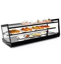 SAYL Tapasvitrine | KUBE | Zwart | +2°C/+6°C | Statisch | 2 Niveaus | Externe Koeling (Excl.) | 850x385x360(h)mm