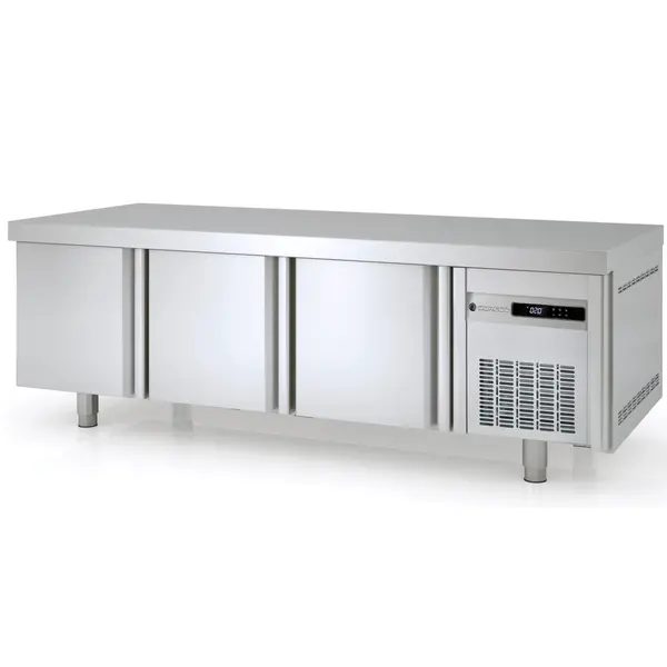 Koelwerkbank | 700 RANGE | Laag Model | 264L | 3 Deuren (1/1 GN) | -2°C/+8°C | Statisch + Ventilator | Temperatuuralarm | 1795x700x600(h)mm