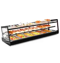 SAYL Tapasvitrine | KUBE | Zwart | 6x 1/3 GN | +2°C/+6°C | Statisch | 2 Niveaus | Externe Koeling (Excl.) | 1175x385x360(h)mm