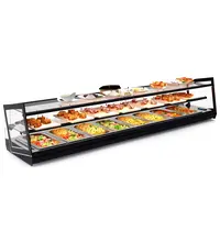 SAYL Tapasvitrine | KUBE | Zwart | 8x 1/3 GN | +2°C/+6°C | Statisch | 2 Niveaus | Externe Koeling (Excl.) | 1540x385x360(h)mm