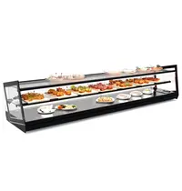 SAYL Tapasvitrine | KUBE | Zwart | +2°C/+6°C | Statisch | 2 Niveaus | Externe Koeling (Excl.) | 1540x385x360(h)mm