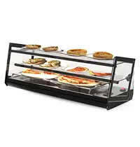 SAYL Verwarmde Tapasvitrine | KUBE | Zwart | 60°C/70°C | Statisch | 2 Niveaus | 0.72kW (230V) | 840x395x360(h)mm