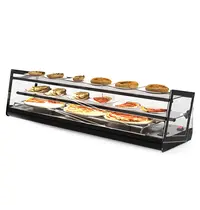 SAYL Verwarmde Tapasvitrine | KUBE | Zwart | 60°C/70°C | Statisch | 2 Niveaus | 1.04kW (230V) | 1190x395x360(h)mm 