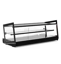 SAYL Neutrale Vitrine | KUBE | Zwart | 2 Niveaus | 840x395x360(h)mm