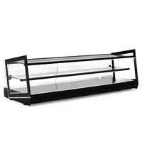 SAYL Neutrale Vitrine | KUBE | Zwart | 2 Niveaus | 1190x395x360(h)mm