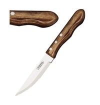 Tramontina Steakmessen | JUMBO | RVS/Hout | 4 Stuks | Lengte 250mm