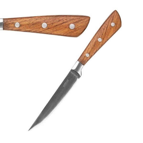 Steakmessen | MONTBLANC | RVS/Hout | 6 Stuks | Lengte 230mm