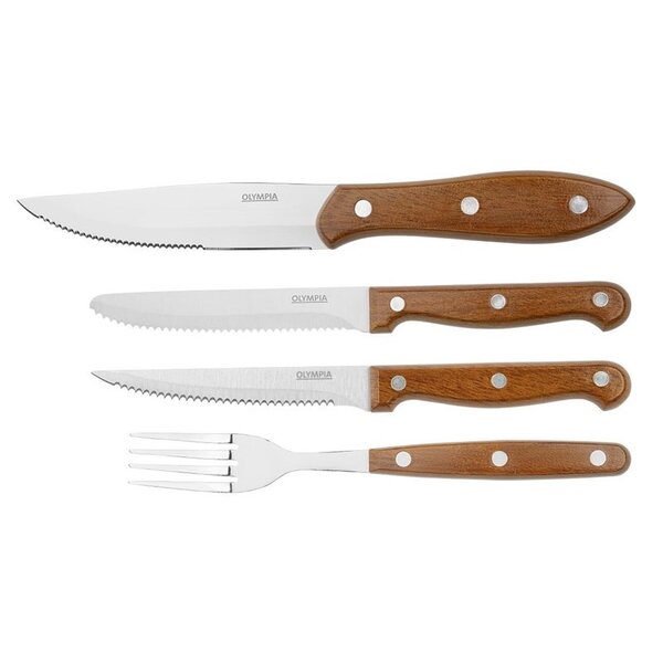 Steakmessen | JUMBO | RVS/Kunststof | 12 Stuks | Lengte 246mm