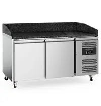 Ecofrost Pizzawerkbank | 390L | 2 Deuren (EN600x400) | +2°C/+8°C | Geforceerd | Wielen (Geremd) | 1515x800x840/1000(h)mm