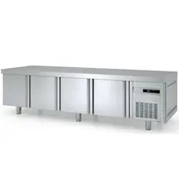 Coreco Koelwerkbank | 700 RANGE | Laag Model | 359L | 4 Deuren (1/1 GN) | -2°C/+8°C | Statisch + Ventilator | Temperatuuralarm | 2245x700x600(h)mm