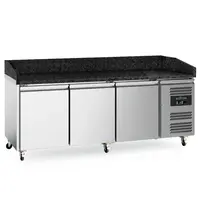 Ecofrost Pizzawerkbank | 580L | 3 Deuren (EN600x400) | +2°C/+8°C | Geforceerd | Wielen (Geremd) | 2020x800x840/1000(h)mm
