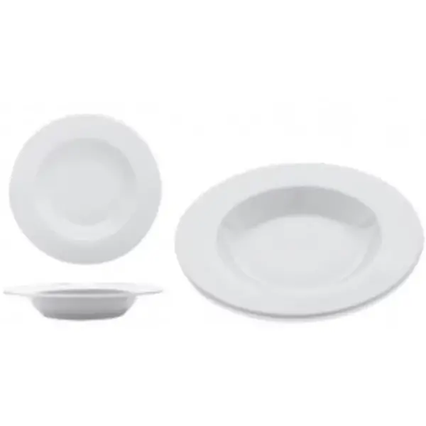 Pastaborden | DELTA | Porselein | Wit | 6 Stuks | Ø300x46(h)mm