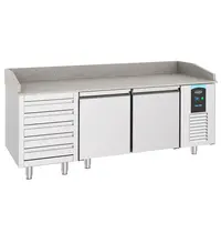 CombiSteel Pizzawerkbank | PRO LINE | 615L | 2 Deuren + 5 Deegladen (EN600x400) | -2°C/+8°C | Geforceerd | 2100x800x1080(h)mm