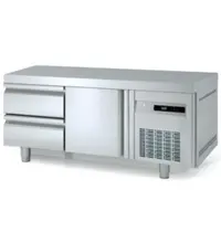 Coreco Koelwerkbank | 700 RANGE | Laag Model | 169L | 1 Deur + 2 Laden (1/1 GN) | -2°C/+8°C | Statisch + Ventilator | Temperatuuralarm | 1345x700x600(h)mm