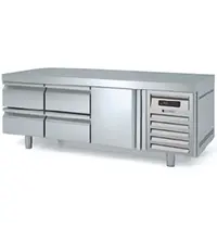 Coreco Koelwerkbank | 700 RANGE | Laag Model | 264L | 1 Deur + 4 Laden (1/1 GN) | -2°C/+8°C | Geforceerd | Temperatuuralarm | 1795x700x600(h)mm