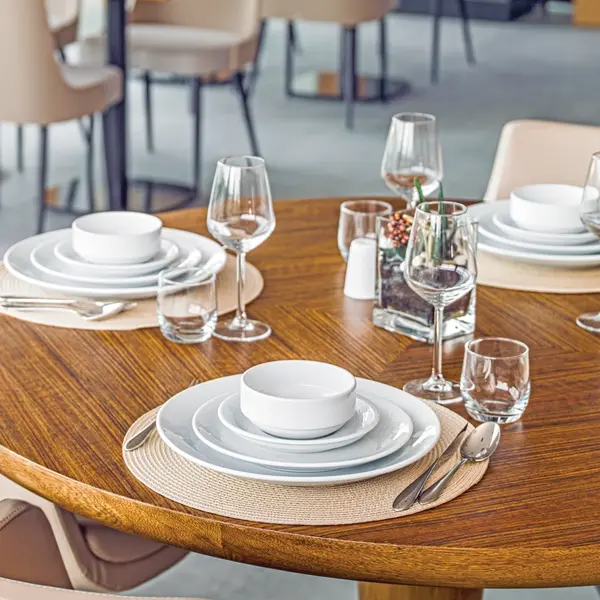 Borden | ENT | Porselein | Wit | 12 Stuks | Ø230mm