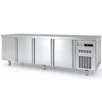 Coreco Bakkerij Koelwerkbank | 800 RANGE | 761L | 4 Deuren (EN600x400) | -2°C/+8°C | Geforceerd | Temperatuuralarm | 2545x800x850(h)mm