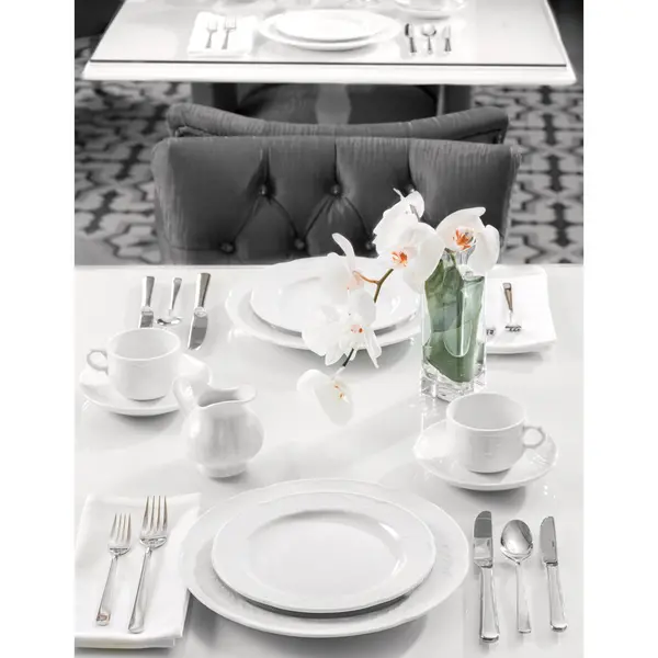 Borden | FLORA | Porselein | Wit | 12 Stuks | Ø250mm