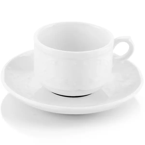 Kopjes | FLORA | Porselein | Wit | 18cl | 12 Stuks | Ø74x58(h)mm