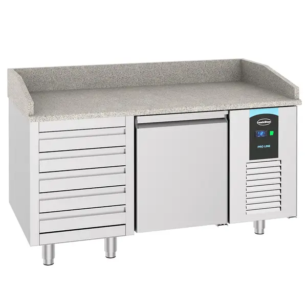 Pizzawerkbank | PRO LINE | 380L | 1 Deur + 5 Deegladen (EN600x400) | -2°C/+8°C | Geforceerd | 1550x800x1080(h)mm
