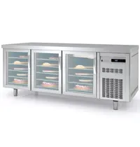 Coreco Bakkerij Koelwerkbank | 800 RANGE | 562L | 3 Glasdeuren (EN600x400) | -2°C/+8°C | Statisch + Ventilator | Temperatuuralarm | 2020x800x850(h)mm