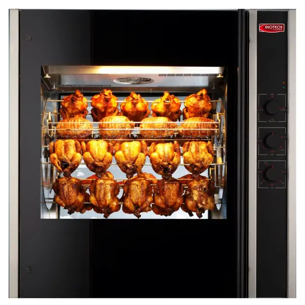 Kippengrill | ATLANTIS | Elektrisch | 8 Korven | 24-32 Kippen | 50°C/230°C | 11.1kW (400V) | Timer | 995x812x1012(h)mm