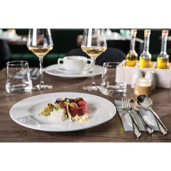 Borden | KASZUB | Porselein | Wit | 6 Stuks | Ø240mm