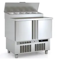 Coreco Saladette | 700 RANGE | 169L | 2 Deuren (1/1 GN) | Boven 5x 1/4 GN | 0°C/+8°C | Geforceerd | Klapdeksel | Temperatuuralarm | 925x700x890/1061(h)mm