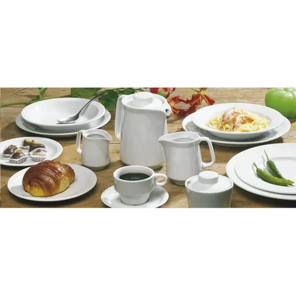 Diepe Borden | SCANDIA | Porselein | Wit | 6 Stuks | Ø210x35(h)mm