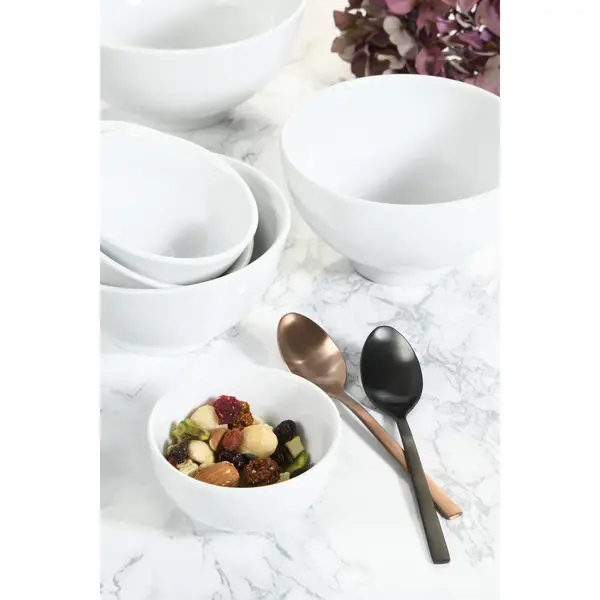 Kommen | BASIC | Porselein | Wit | 60cl | 6 Stuks | Ø150x60(h)mm