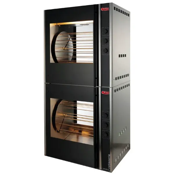 Kippengrill | ATLANTIS | Elektrisch | 2x 6 Korven | 36-48 Kippen | 50°C/230°C | 12kW (400V) | Timer | 800x660x1690(h)mm