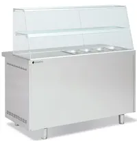 Coreco Saladette | 700 RANGE | 255L | 2 Deuren (1/1 GN) | Boven 4x 1/3 GN | 0°C/+8°C | Geforceerd | Glasopzet | Temperatuuralarm | 1345x700x850/1350(h)mm
