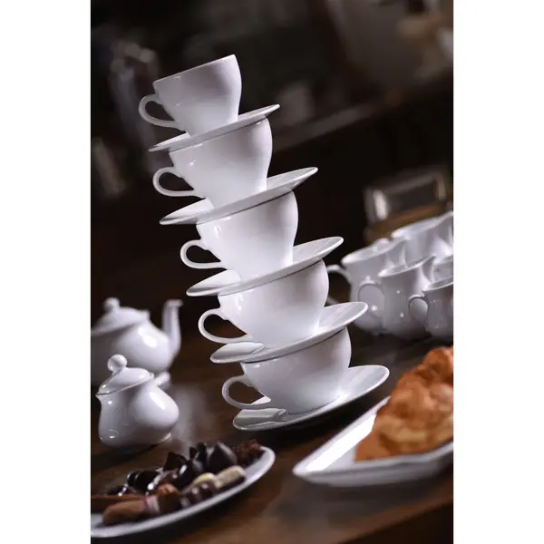 Kopjes | PAULA | Porselein | Wit | 7cl | 6 Stuks | Ø62x90(h)mm