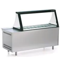 Coreco Saladette | 800 RANGE | 562L | 3 Deuren (EN600x400) | Boven 27x 1/6 GN | 0°C/+8°C | Statisch + Ventilator | Glasopzet + Snijblad | Temperatuuralarm | 2020x800x870/1487(h)mm