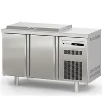 Coreco Saladette | 700 RANGE | 255L | 2 Deuren (1/1 GN) | Boven 15x 1/6 GN | 0°C/+8°C | Geforceerd | Klapdeksel | Temperatuuralarm | 1345x700x850(h)mm