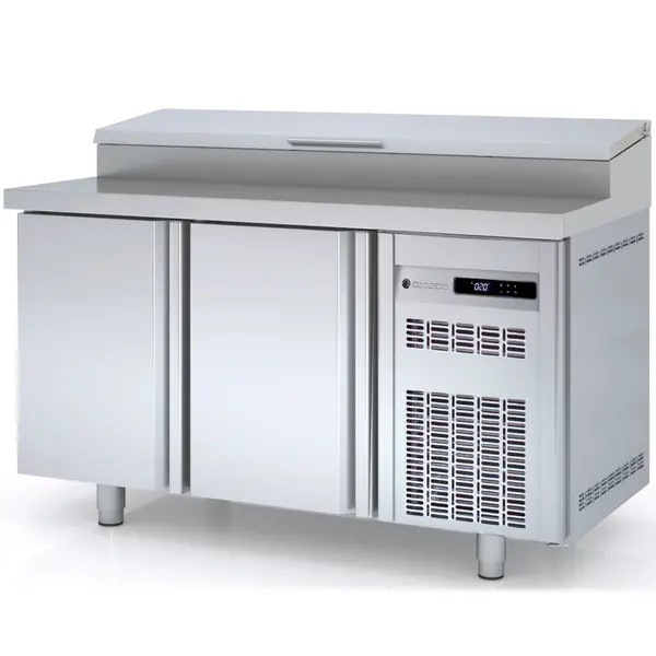 Saladette | 700 RANGE | 255L | 2 Deuren (1/1 GN) | Boven 8x 1/4 GN | 0°C/+8°C | Geforceerd | Klapdeksel | Temperatuuralarm | 1345x700x850/1021(h)mm