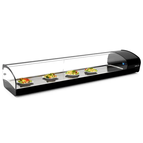 Tapasvitrine | SHARK | Zwart | +2°C/+6°C | Statisch | 1 Niveau | 1680x395x270(h)mm