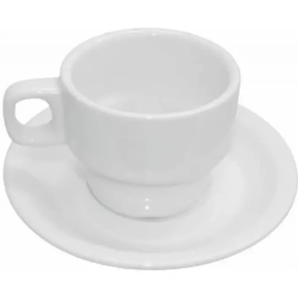 Kopjes | BASIC | Porselein | Wit | 18cl | 6 Stuks | Ø80x64(h)mm