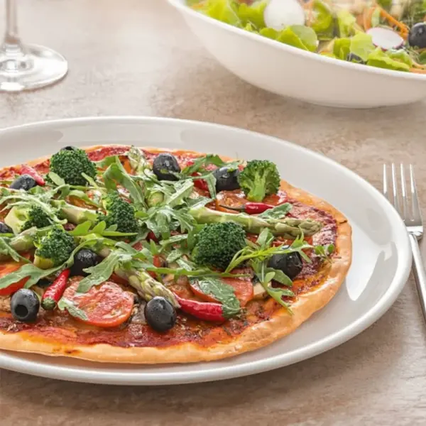 Pizza-/Pannenkoekenborden | Porselein | Wit | 6 Stuks | Ø330mm