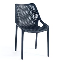 E.R.S. Stoel | Kunststof | Zwart | In-/Outdoor | 500x610x800(h)mm