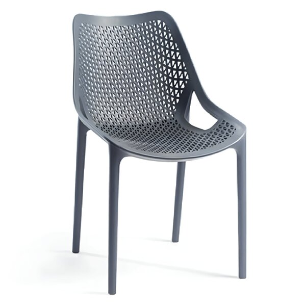 Stoel | Kunststof | Grijs | In-/Outdoor | 500x610x800(h)mm